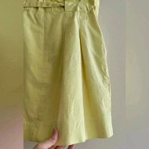 BCBGMaxAzria Paper Bag Skirt, Dusty Yellow, Size 8 - Picture 13 of 16